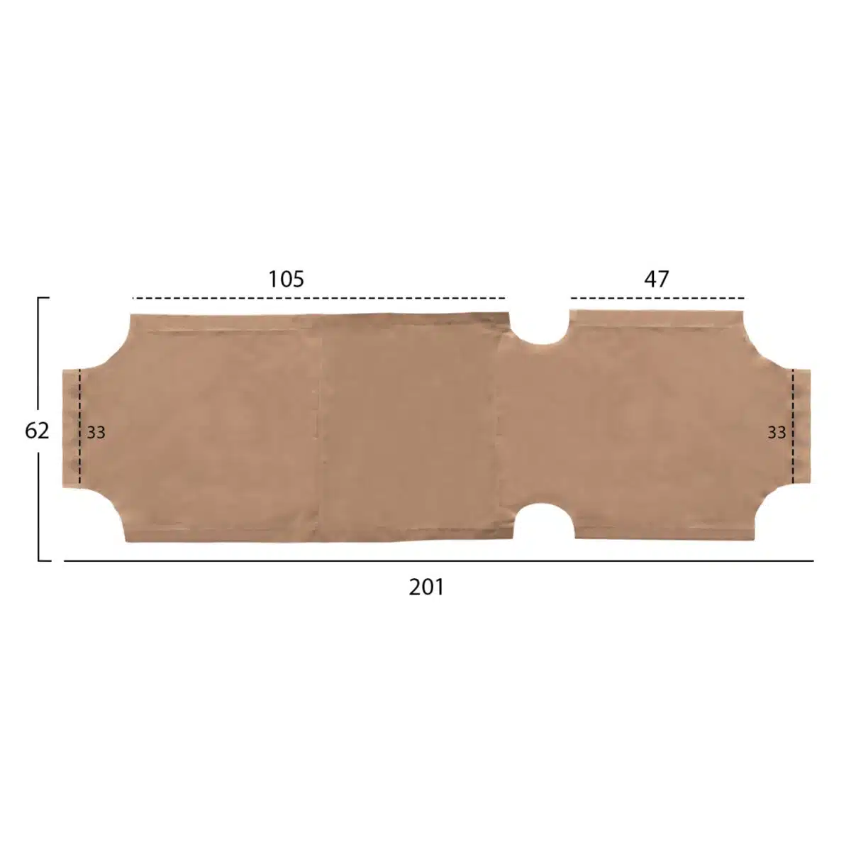 ΠΑΝΙ TEXTILENE 600gr/m2 2X1 ΑΝΤΑΛΛΑΚΤΙΚΟ ΞΑΠΛΩΣΤΡΑΣ HM5072.70 ΜΠΕΖ - Image 2