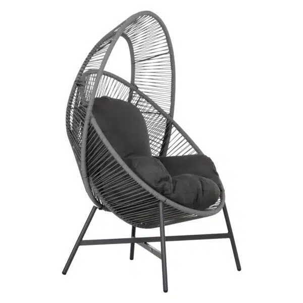 ΠΟΛΥΘΡΟΝΑ-ΦΩΛΙΑ RULER HM6506.01 ΓΚΡΙ ΜΕΤΑΛΛΟ-P.E.RATTAN-ΜΑΞΙΛΑΡΙΑ 90x85x154Υεκ
