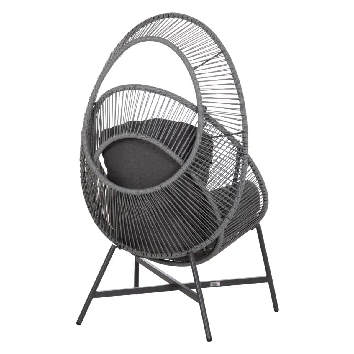 ΠΟΛΥΘΡΟΝΑ-ΦΩΛΙΑ RULER HM6506.01 ΓΚΡΙ ΜΕΤΑΛΛΟ-P.E.RATTAN-ΜΑΞΙΛΑΡΙΑ 90x85x154Υεκ - Image 5