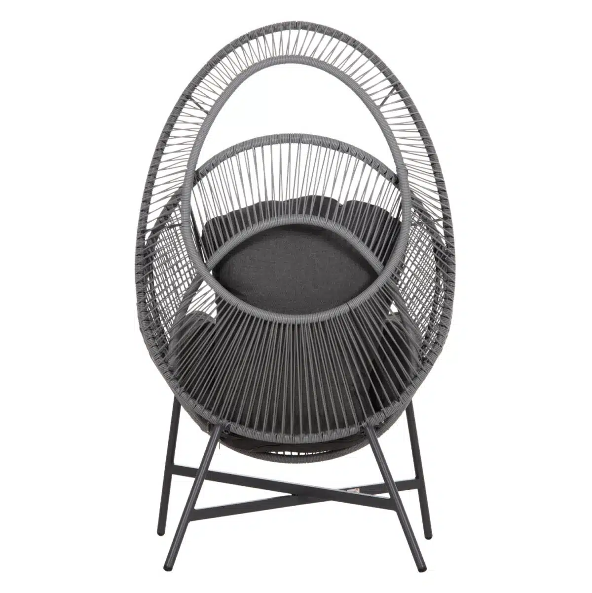 ΠΟΛΥΘΡΟΝΑ-ΦΩΛΙΑ RULER HM6506.01 ΓΚΡΙ ΜΕΤΑΛΛΟ-P.E.RATTAN-ΜΑΞΙΛΑΡΙΑ 90x85x154Υεκ - Image 6
