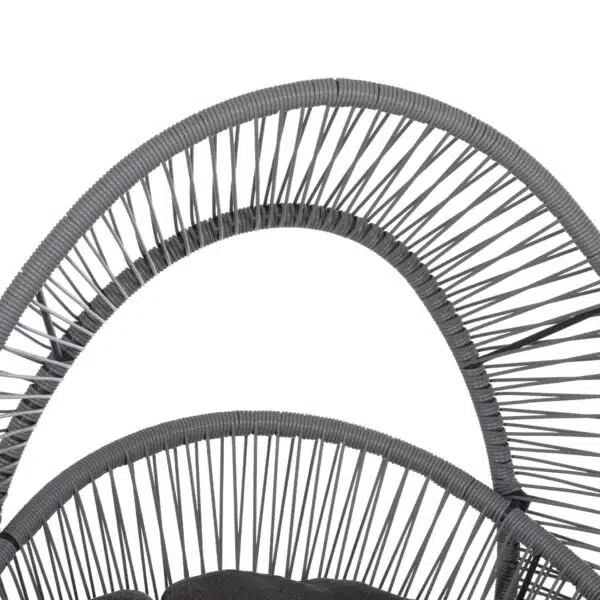 ΠΟΛΥΘΡΟΝΑ-ΦΩΛΙΑ RULER HM6506.01 ΓΚΡΙ ΜΕΤΑΛΛΟ-P.E.RATTAN-ΜΑΞΙΛΑΡΙΑ 90x85x154Υεκ - Image 7