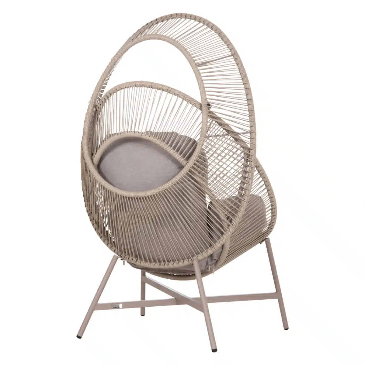 ΠΟΛΥΘΡΟΝΑ-ΦΩΛΙΑ RULER HM6506.02 ΜΟΚΑ ΜΕΤΑΛΛΟ-P.E.RATTAN--ΓΚΡΙ ΜΑΞΙΛΑΡΙΑ 90x85x154Υεκ - Image 5