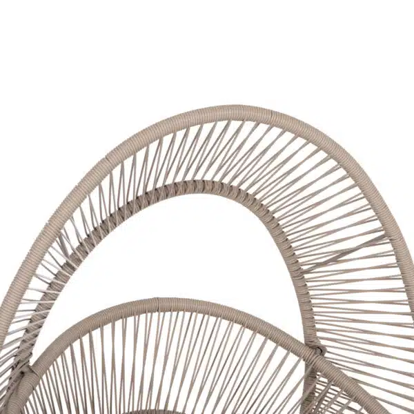 ΠΟΛΥΘΡΟΝΑ-ΦΩΛΙΑ RULER HM6506.02 ΜΟΚΑ ΜΕΤΑΛΛΟ-P.E.RATTAN--ΓΚΡΙ ΜΑΞΙΛΑΡΙΑ 90x85x154Υεκ - Image 7