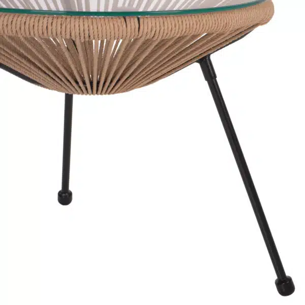 ΣΕΤ ΕΞΩΤΕΡΙΚΟΥ ΧΩΡΟΥ 3ΤΜΧ ACAPULCO HM21100 TWISTED WICKER-ΜΕΤΑΛΛΟ - Image 8