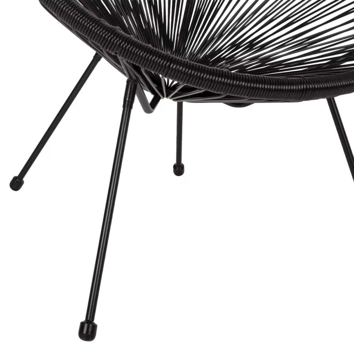 ΣΕΤ ΕΞΩΤΕΡΙΚΟΥ ΧΩΡΟΥ 3ΤΜΧ ACAPULCO HM21101 P.E.RATTAN-ΜΕΤΑΛΛΟ ΣΕ ΜΑΥΡΟ - Image 5
