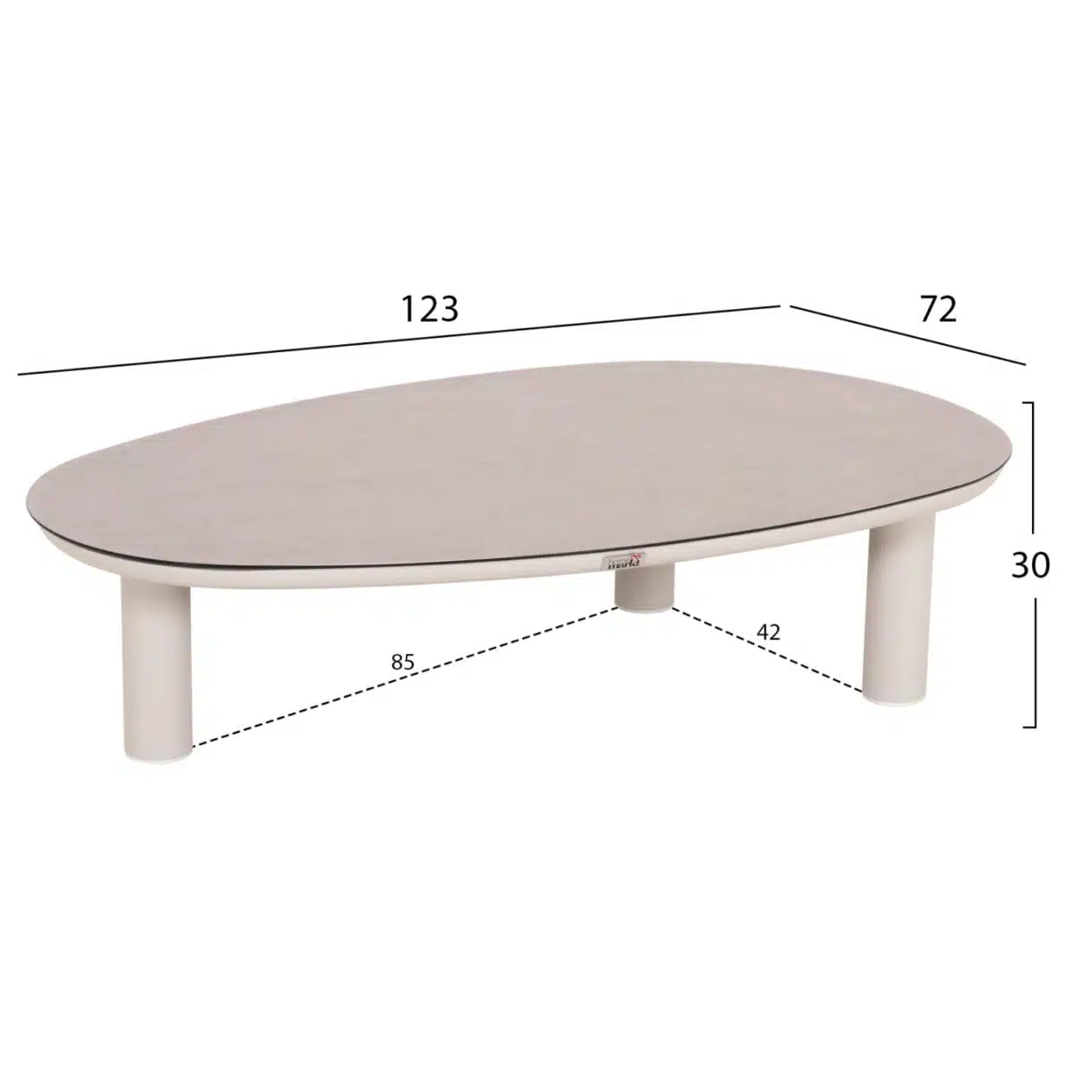 ΣΕΤ ΣΑΛΟΝΙ 4ΤΜΧ MAHAL HM6424.02 ΚΡΕΜ ΑΛΟΥΜΙΝΙΟ--ΜΠΕΖ OLEFIN & ΣΧΟΙΝΙ STRAP - Image 4