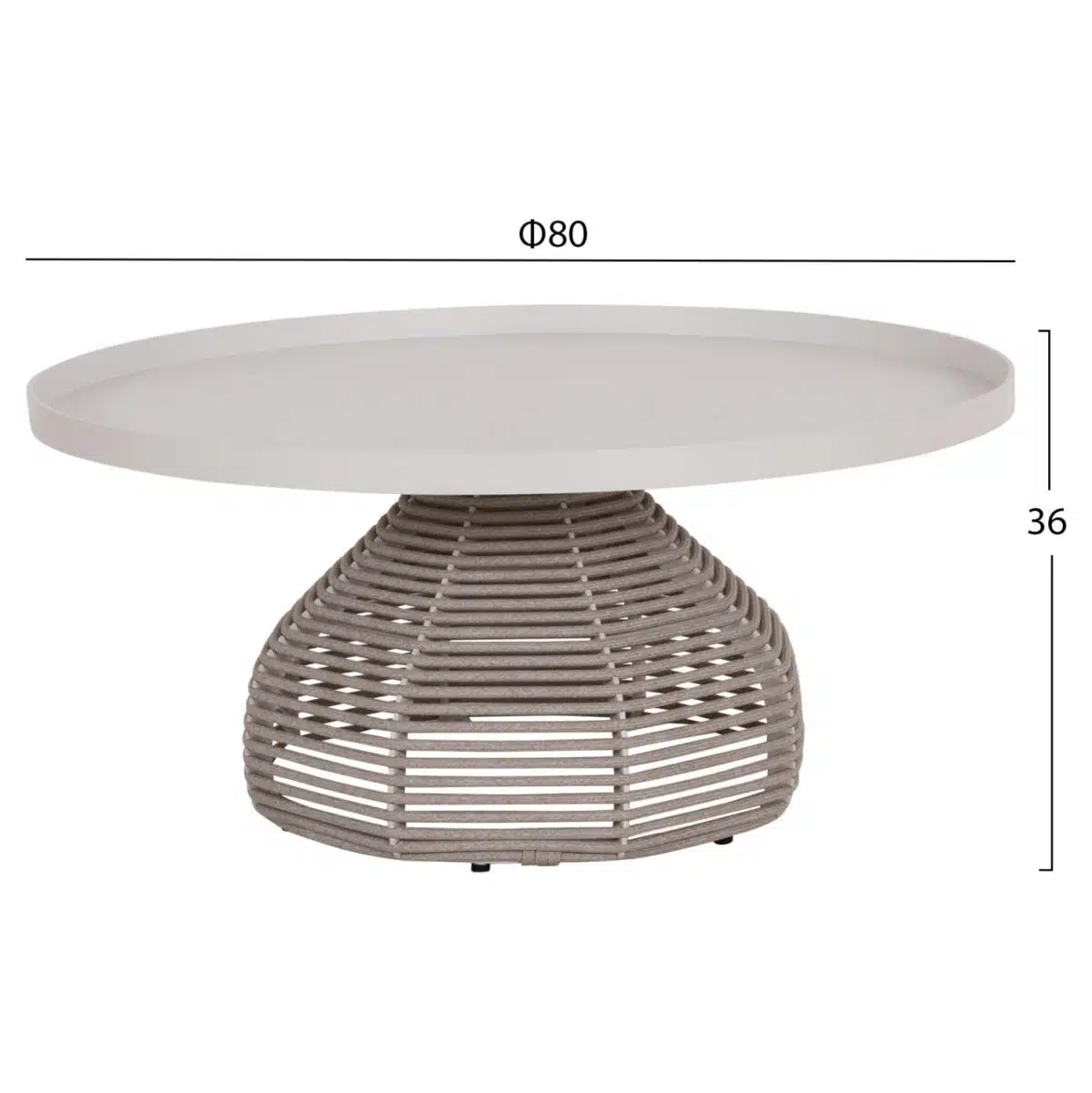ΣΕΤ ΣΑΛΟΝΙ 5ΤΜΧ DRISCOLL ΗM6473.02 IVORY ΑΛΟΥΜΙΝΙΟ--ΜΠΕΖ ΣΧΟΙΝΙ & OLEFIN ΥΦΑΣΜΑ - Image 4