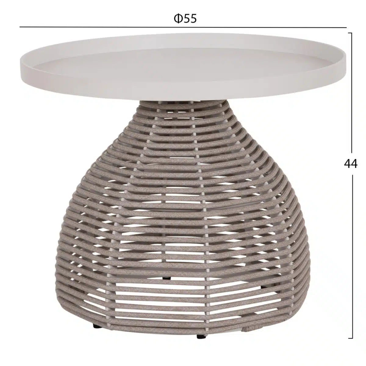 ΣΕΤ ΣΑΛΟΝΙ 5ΤΜΧ DRISCOLL ΗM6473.02 IVORY ΑΛΟΥΜΙΝΙΟ--ΜΠΕΖ ΣΧΟΙΝΙ & OLEFIN ΥΦΑΣΜΑ - Image 5