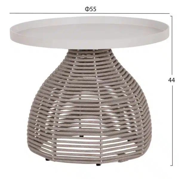 ΣΕΤ ΣΑΛΟΝΙ 5ΤΜΧ DRISCOLL ΗM6473.02 IVORY ΑΛΟΥΜΙΝΙΟ--ΜΠΕΖ ΣΧΟΙΝΙ & OLEFIN ΥΦΑΣΜΑ - Image 5