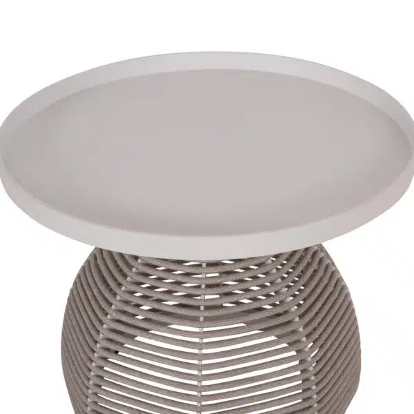 ΣΕΤ ΣΑΛΟΝΙ 5ΤΜΧ DRISCOLL ΗM6473.02 IVORY ΑΛΟΥΜΙΝΙΟ--ΜΠΕΖ ΣΧΟΙΝΙ & OLEFIN ΥΦΑΣΜΑ - Image 10