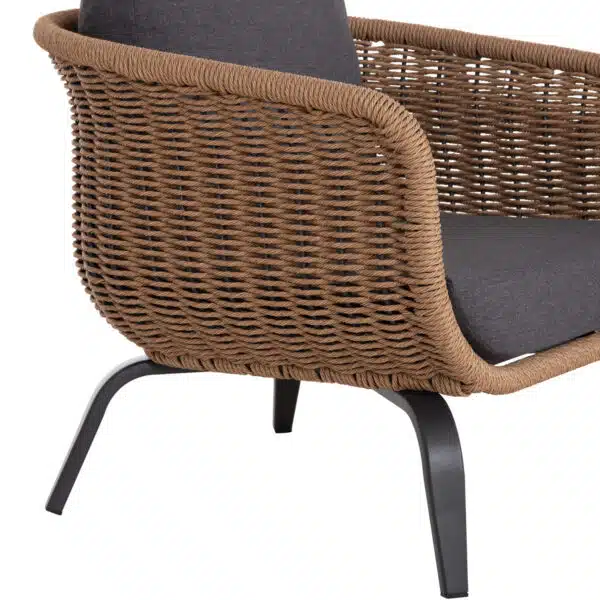 ΣΕΤ ΣΑΛΟΝΙ 5ΤΜΧ STERN HM6555.01 ΓΚΡΙ ΑΛΟΥΜΙΝΙΟ & OLEFIN--TWIST WICKER ΣΕ ΦΥΣΙΚΟ - Image 9