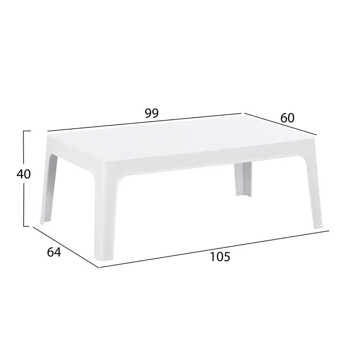 ΣΕΤ ΣΑΛΟΝΙ ΕΞ.ΧΩΡΟΥ 4ΤΜΧ SLEEK HM21268.01 ΛΕΥΚΟ ΠΟΛΥΠΡΟΠΥΛΕΝΙΟ - Image 4