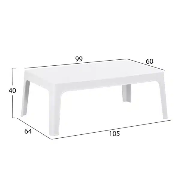 ΣΕΤ ΣΑΛΟΝΙ ΕΞ.ΧΩΡΟΥ 4ΤΜΧ SLEEK HM21268.01 ΛΕΥΚΟ ΠΟΛΥΠΡΟΠΥΛΕΝΙΟ - Image 4