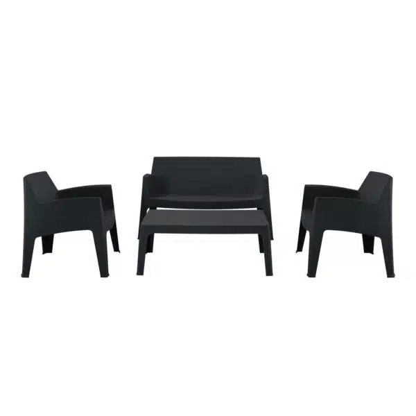 ΣΕΤ ΣΑΛΟΝΙ ΕΞ.ΧΩΡΟΥ 4ΤΜΧ SLEEK HM21268.02 ΜΑΥΡΟ ΠΟΛΥΠΡΟΠΥΛΕΝΙΟ - Image 5