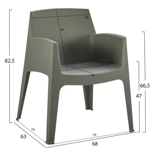 ΣΕΤ ΣΑΛΟΝΙ ΕΞ.ΧΩΡΟΥ 4ΤΜΧ SLEEK HM21268.05 DARK OLIVE GREEN ΠΟΛΥΠΡΟΠΥΛΕΝΙΟ - Image 3