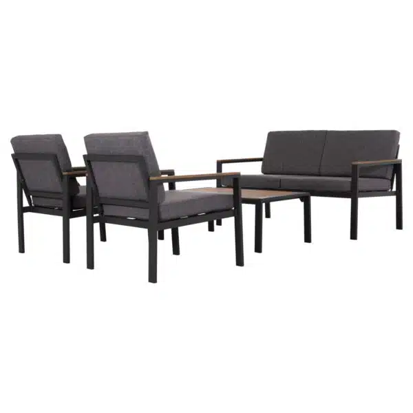 ΣΕΤ ΣΑΛΟΝΙ ΕΞ.ΧΩΡΟΥ 4ΤΜΧ SAFIN HM6278.03 ΑΛΟΥΜΙΝΙΟ & OLEFIN ΣΚΟΥΡΟ ΓΚΡΙ--POLYWOOD - Image 6