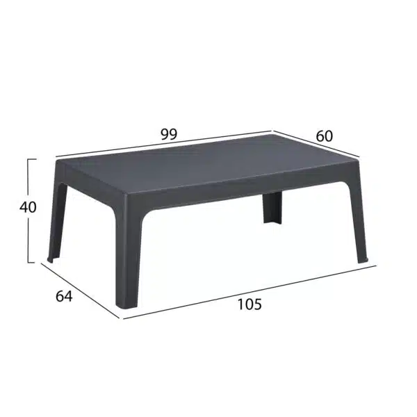 ΣΕΤ ΣΑΛΟΝΙ ΕΞ.ΧΩΡΟΥ 4ΤΜΧ SLEEK HM21268.10 ΓΚΡΙ ΠΟΛΥΠΡΟΠΥΛΕΝΙΟ - Image 4