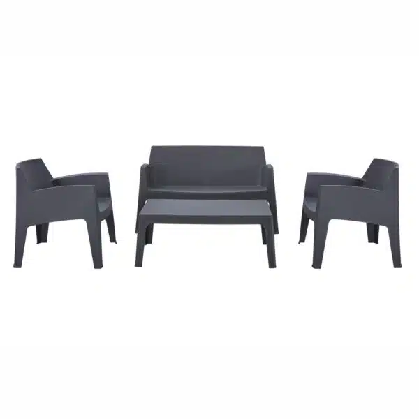 ΣΕΤ ΣΑΛΟΝΙ ΕΞ.ΧΩΡΟΥ 4ΤΜΧ SLEEK HM21268.10 ΓΚΡΙ ΠΟΛΥΠΡΟΠΥΛΕΝΙΟ - Image 5