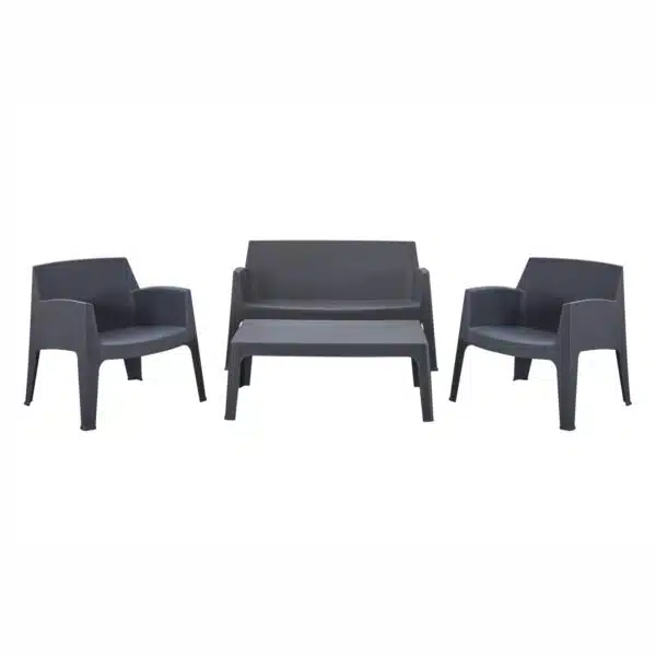 ΣΕΤ ΣΑΛΟΝΙ ΕΞ.ΧΩΡΟΥ 4ΤΜΧ SLEEK HM21268.10 ΓΚΡΙ ΠΟΛΥΠΡΟΠΥΛΕΝΙΟ