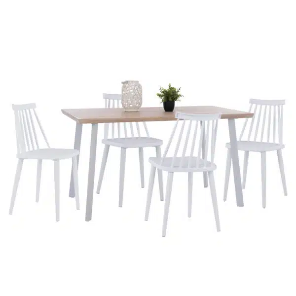 ΣΕΤ ΤΡΑΠΕΖΑΡΙΑΣ 5ΤΜΧ OFIRA HM10634 MDF TOP ΣΕ SONAMA--ΛΕΥΚΕΣ ΚΑΡΕΚΛΕΣ