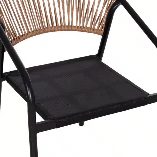 ΣΕΤ ΤΡΑΠΕΖΑΡΙΑΣ 5ΤΜΧ ADAM HM10727.03 ΚΑΡΕΚΛΕΣ ΜΕΤΑΛΛΙΚΕΣ & ΤΡΑΠΕΖΙ 120x70εκ ΜΑΥΡΟ - Image 8