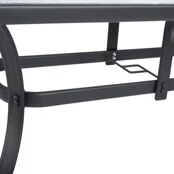 ΣΕΤ ΤΡΑΠΕΖΑΡΙΑΣ 5ΤΜΧ BRUNO HM10729.01 ΚΑΡΕΚΛΕΣ ΜΕΤΑΛΛΙΚΕΣ & ΤΡΑΠΕΖΙ 140x80εκ ΓΚΡΙ - Image 5