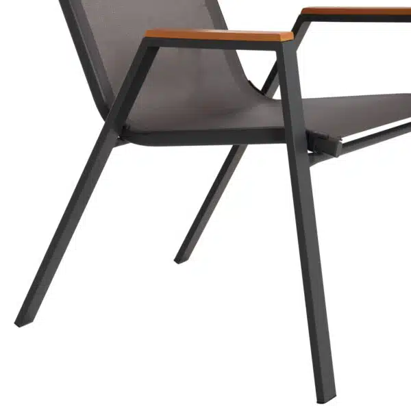 ΣΕΤ ΤΡΑΠΕΖΑΡΙΑΣ 5ΤΜΧ BRUNO HM10729.01 ΚΑΡΕΚΛΕΣ ΜΕΤΑΛΛΙΚΕΣ & ΤΡΑΠΕΖΙ 140x80εκ ΓΚΡΙ - Image 10