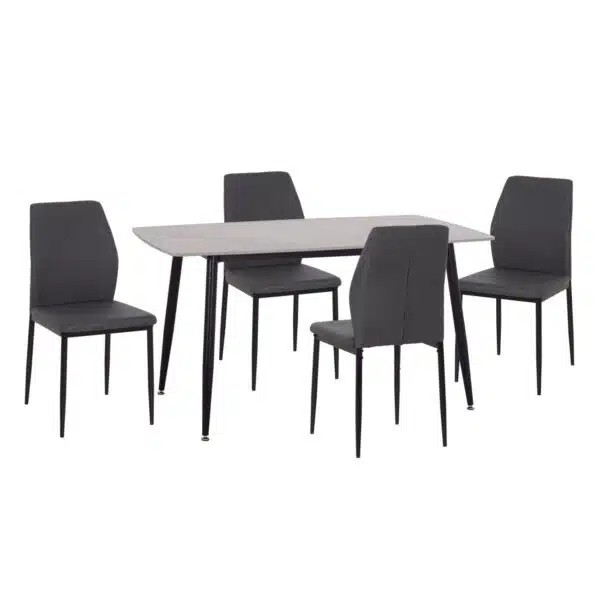 ΣΕΤ ΤΡΑΠΕΖΑΡΙΑΣ 5ΤΜΧ RAVEN HM10743 ΚΕΡΑΜΙΚΟ TOP ΓΚΡΙ ΜΑΡΜΑΡΟ--ΓΚΡΙ ΥΦΑΣΜΑ