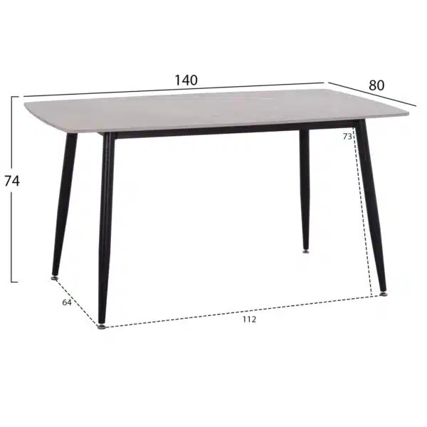ΣΕΤ ΤΡΑΠΕΖΑΡΙΑΣ 5ΤΜΧ RAVEN HM10743 ΚΕΡΑΜΙΚΟ TOP ΓΚΡΙ ΜΑΡΜΑΡΟ--ΓΚΡΙ ΥΦΑΣΜΑ - Image 3