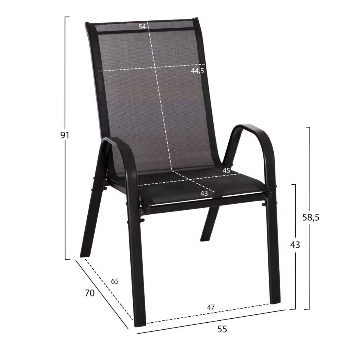 ΣΕΤ ΤΡΑΠΕΖΑΡΙΑΣ 5ΤΜΧ ADAM HM10896.03 ΤΡΑΠΕΖΙ 120x70εκ & 4 ΠΟΛΥΘΡΟΝΕΣ--ΜΑΥΡΟ - Image 3