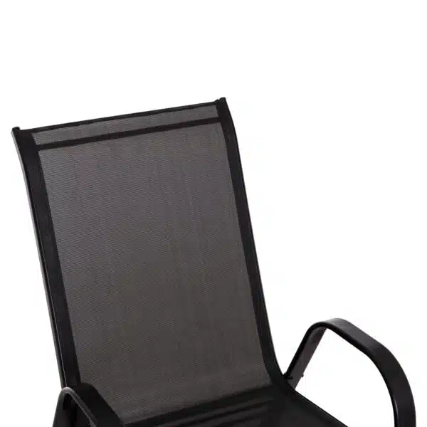 ΣΕΤ ΤΡΑΠΕΖΑΡΙΑΣ 5ΤΜΧ ADAM HM10896.03 ΤΡΑΠΕΖΙ 120x70εκ & 4 ΠΟΛΥΘΡΟΝΕΣ--ΜΑΥΡΟ - Image 4