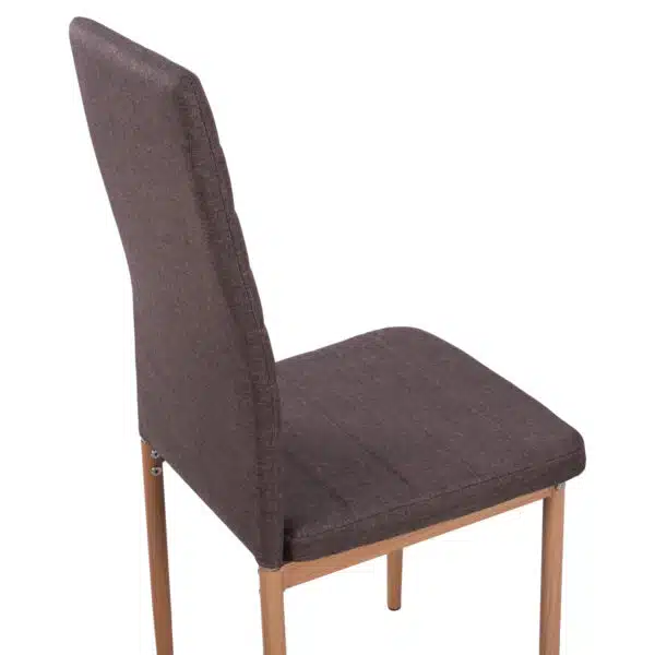 ΣΕΤ ΤΡΑΠΕΖΑΡΙΑΣ 5ΤΜΧ LADY HM11595 ΓΥΑΛΙ--ΜΕΤΑΛΛΟ--MDF ΣΕ SONAMA & ΚΑΦΕ ΥΦΑΣΜΑ - Image 7