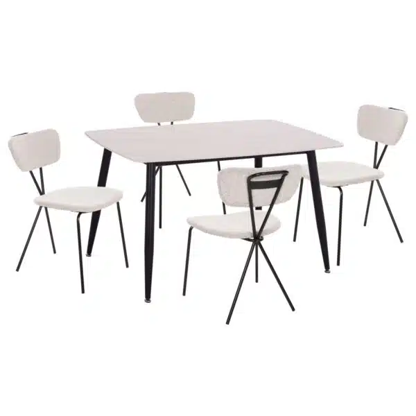 ΣΕΤ ΤΡΑΠΕΖΑΡΙΑΣ 5ΤΜΧ RAVEN HM21067.01 ΚΕΡΑΜΙΚΟ TOP ΛΕΥΚΟ ΜΑΡΜΑΡΟ--ΜΕΤΑΛΛΟ