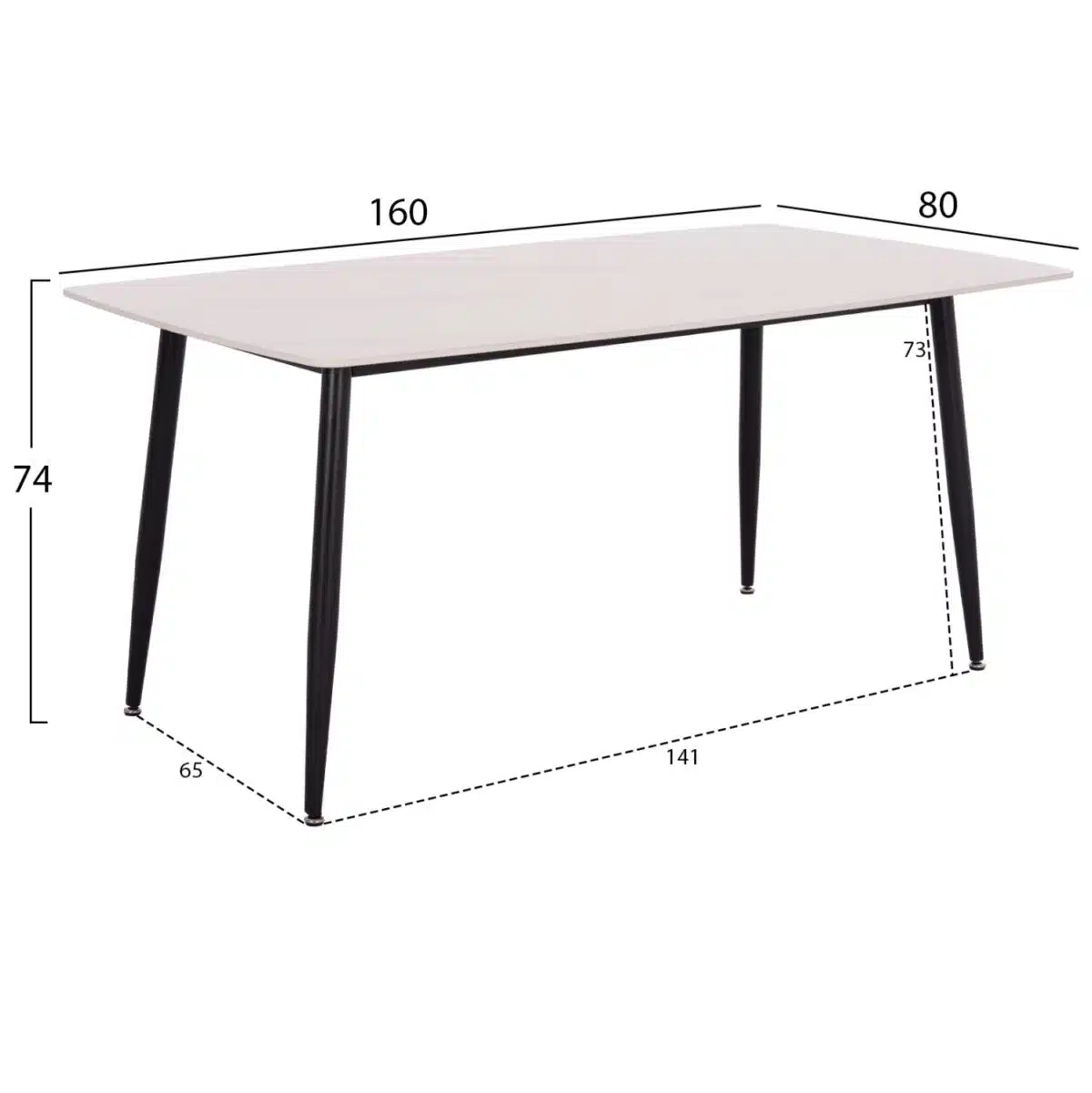 ΣΕΤ ΤΡΑΠΕΖΑΡΙΑΣ 5ΤΜΧ RAVEN HM21069.01 ΚΕΡΑΜΙΚΟ TOP ΛΕΥΚΟ ΜΑΡΜΑΡΟ & 4 ΚΑΡΕΚΛΕΣ - Image 2