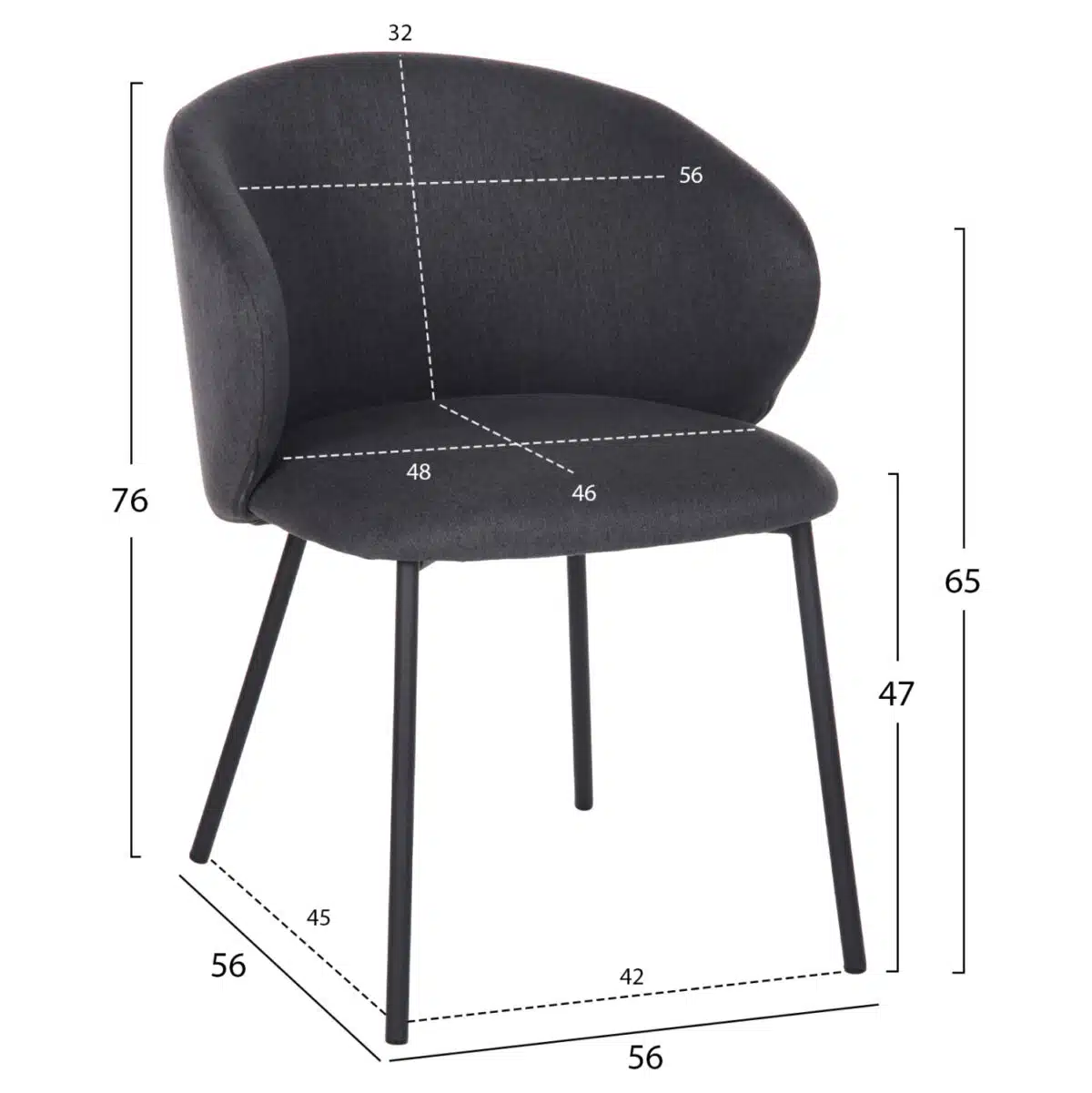 ΣΕΤ ΤΡΑΠΕΖΑΡΙΑΣ 5ΤΜΧ RAVEN HM21069.02 ΚΕΡΑΜΙΚΟ TOP ΜΑΥΡΟ ΜΑΡΜΑΡΟ & 4 ΚΑΡΕΚΛΕΣ - Image 3