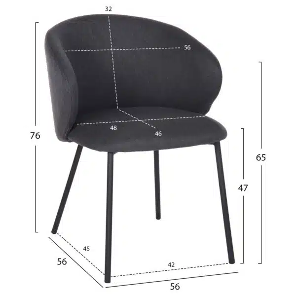 ΣΕΤ ΤΡΑΠΕΖΑΡΙΑΣ 5ΤΜΧ RAVEN HM21069.02 ΚΕΡΑΜΙΚΟ TOP ΜΑΥΡΟ ΜΑΡΜΑΡΟ & 4 ΚΑΡΕΚΛΕΣ - Image 3
