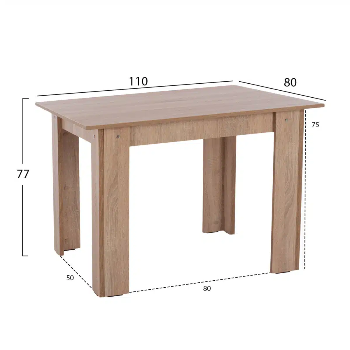 ΣΕΤ ΤΡΑΠΕΖΑΡΙΑΣ 5ΤΜΧ KELVIN HM21116 ΤΡΑΠΕΖΙ ΜΕ ΚΑΡΕΚΛΕΣ ΜΕΤΑΛΛΙΚΕΣ ΜΕ ΥΦΑΣΜΑ - Image 3