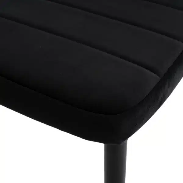 ΣΕΤ ΤΡΑΠΕΖΑΡΙΑΣ 5ΤΜΧ MINIMAL HM21173 MDF TOP ΜΑΥΡΟ-ΒΕΛΟΥΔΟ & ΜΕΤΑΛΛΟ ΜΑΥΡΟ - Image 5