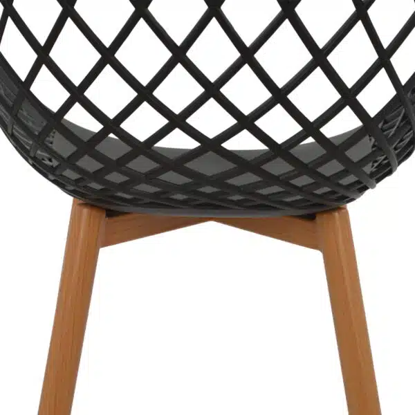 ΣΕΤ ΤΡΑΠΕΖΑΡΙΑΣ 5ΤΜΧ ARIADNE HM21174 MDF TOP & ΠΟΛΥΠΡΟΠΥΛΕΝΙΟ ΣΕ ΜΑΥΡΟ - Image 6