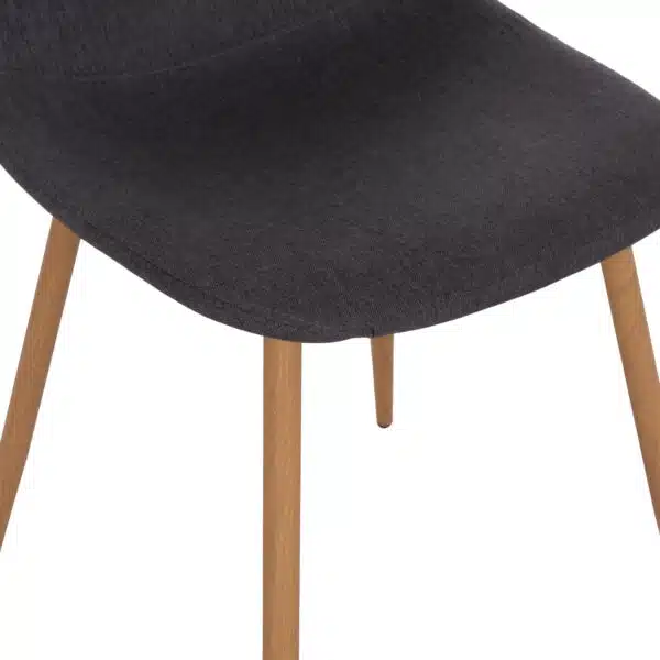 ΣΕΤ ΤΡΑΠΕΖΑΡΙΑΣ 5ΤΜΧ MINARDO HM21179 MDF TOP ΣΕ ΜΑΥΡΟ--ΣΚΟΥΡΟ ΓΚΡΙ ΥΦΑΣΜΑ - Image 5