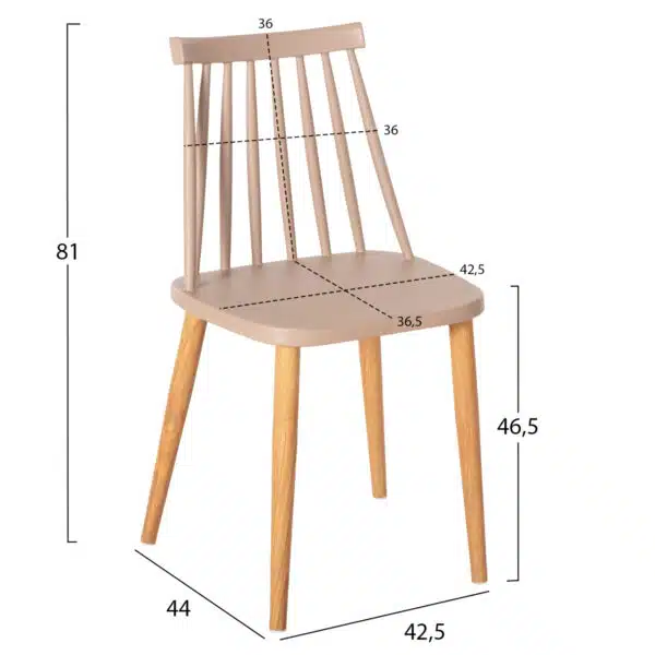 ΣΕΤ ΤΡΑΠΕΖΑΡΙΑΣ 5ΤΜΧ VANESSA HM21181 MDF TOP ΣΕ ΦΥΣΙΚΟ-ΣΚΕΛΕΤΟΣ ΣΕ ΦΥΣΙΚΟ - Image 3