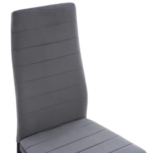 ΣΕΤ ΤΡΑΠΕΖΑΡΙΑΣ 5ΤΜΧ LADY HM21199.01 ΓΥΑΛΙ--ΜΕΤΑΛΛΟ ΣΕ ΜΑΥΡΟ & ΒΕΛΟΥΔΟ ΓΚΡΙ - Image 6