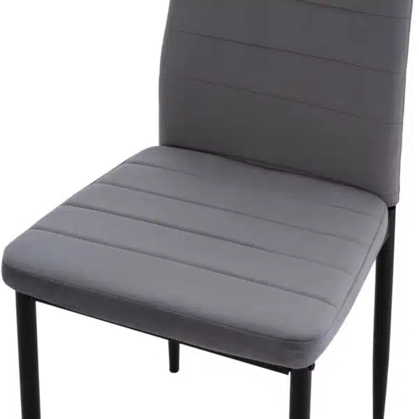 ΣΕΤ ΤΡΑΠΕΖΑΡΙΑΣ 5ΤΜΧ LADY HM21199.01 ΓΥΑΛΙ--ΜΕΤΑΛΛΟ ΣΕ ΜΑΥΡΟ & ΒΕΛΟΥΔΟ ΓΚΡΙ - Image 7