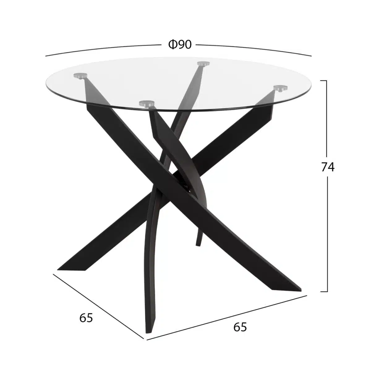 ΣΕΤ ΤΡΑΠΕΖΑΡΙΑΣ 5ΤΜΧ LADY HM21199.03 ΓΥΑΛΙ--ΜΕΤΑΛΛΟ ΣΕ ΜΑΥΡΟ & ΒΕΛΟΥΔΟ ΚΥΠΑΡΙΣΣΙ - Image 2