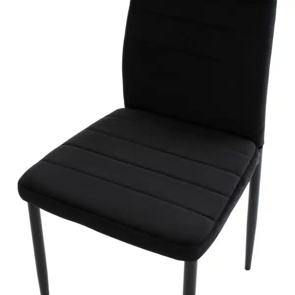 ΣΕΤ ΤΡΑΠΕΖΑΡΙΑΣ 5ΤΜΧ LADY HM21199.04 ΓΥΑΛΙ--ΜΕΤΑΛΛΟ & ΒΕΛΟΥΔΟ ΣΕ ΜΑΥΡΟ - Image 7