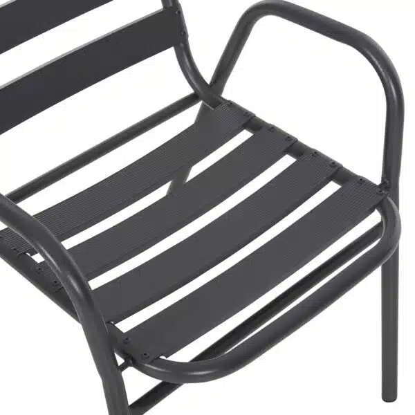 ΣΕΤ ΤΡΑΠΕΖΑΡΙΑΣ 5ΤΜΧ ADAM HM21219 ΚΑΡΕΚΛΕΣ ΜΕΤΑΛΛΙΚΕΣ & ΤΡΑΠΕΖΙ 110x60 ΓΚΡΙ - Image 4