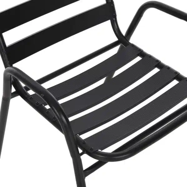 ΣΕΤ ΤΡΑΠΕΖΑΡΙΑΣ 5ΤΜΧ ADAM HM21219.01 ΚΑΡΕΚΛΕΣ ΜΕΤΑΛΛΙΚΕΣ & ΤΡΑΠΕΖΙ 110x60 ΜΑΥΡΟ - Image 4