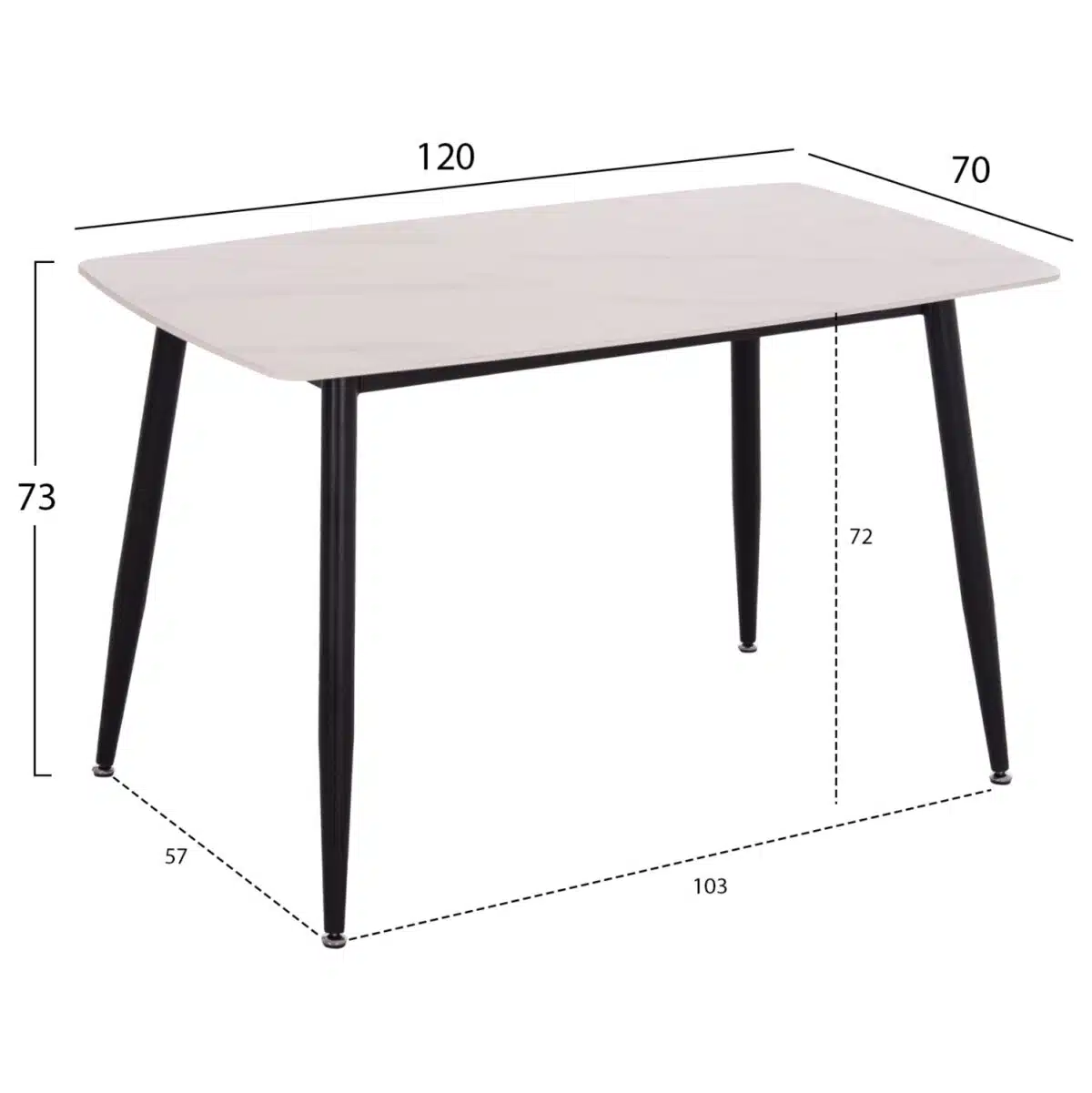 ΣΕΤ ΤΡΑΠΕΖΑΡΙΑΣ 5ΤΜΧ RAVEN HM21265.01 ΚΕΡΑΜΙΚΟ TOP ΛΕΥΚΟ ΜΑΡΜΑΡΟ--ΒΕΛΟΥΔΟ ΚΥΠΑΡΙΣΣΙ - Image 2