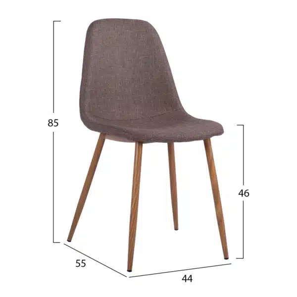 ΣΕΤ ΤΡΑΠΕΖΑΡΙΑΣ 5ΤΜΧ LEOMOR HM21270.02 ΤΡΑΠΕΖΙ & 4 ΚΑΡΕΚΛΕΣ - ΚΑΦΕ ΥΦΑΣΜΑ - Image 3