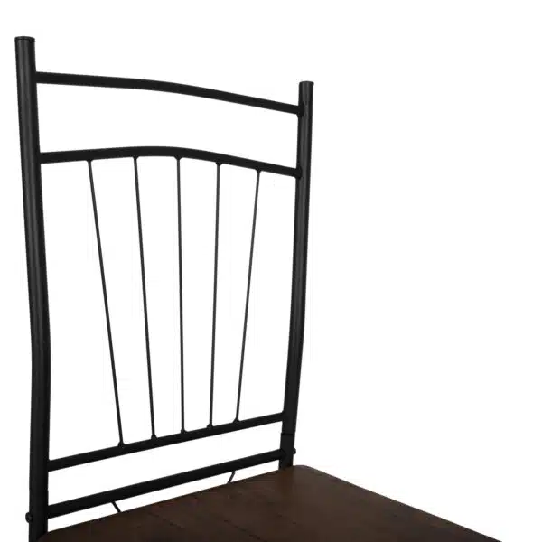 ΣΕΤ ΤΡΑΠΕΖΑΡΙΑΣ 5ΤΜΧ PEARY HM9416.11 ΜΕΤΑΛΛΟ ΜΑΥΡΟ-MDF ΚΑΡΥΔΙ 110x60x74Yεκ. - Image 10